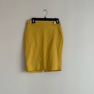 Express Yellow Pencil skirt